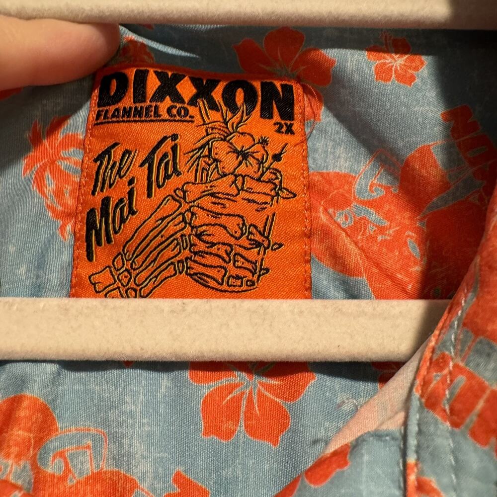 Dixxon Mai Tai Party Shirt Button Up Mens 2X - Picture 3 of 5